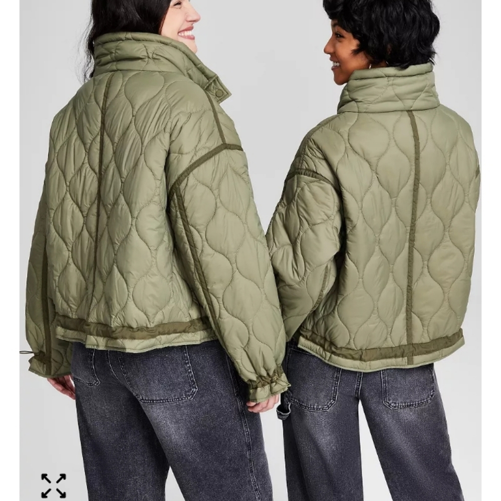 And Now This Women's Long Sleeve Quilted Coat